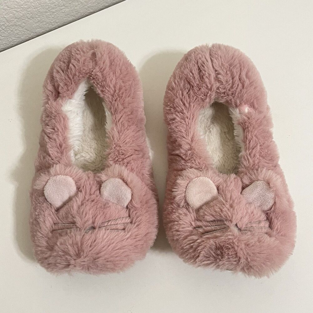 Joules Cozy Character Pink Mouse Ballet Slippers Girls Size XL US 4/6